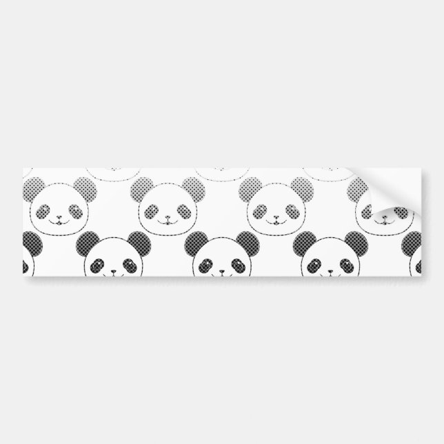 Autocollant De Voiture Motif d'ours panda à dégradé (Devant)