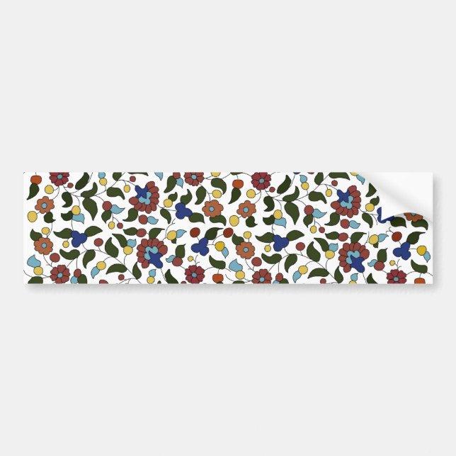 Autocollant De Voiture Motif floral à petit imprimé arménien (Devant)