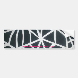 Autocollant De Voiture Motif géométrique Gras noir et blanc Spider Web