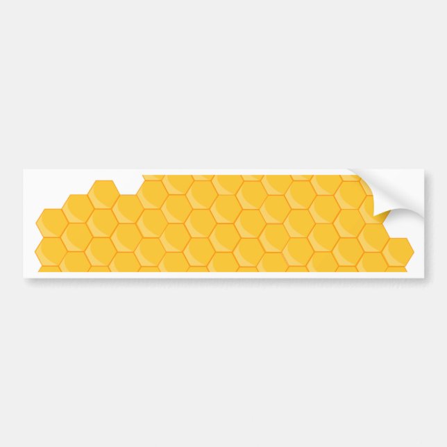 Autocollant De Voiture Motif Hexagon de Bee Hive (Devant)