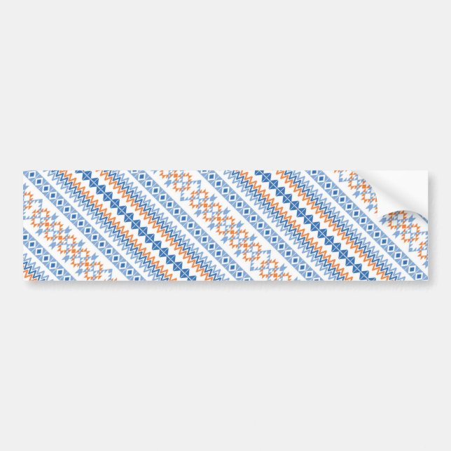 Autocollant De Voiture Motif Motif Tribal Aztec bleu orange (Devant)
