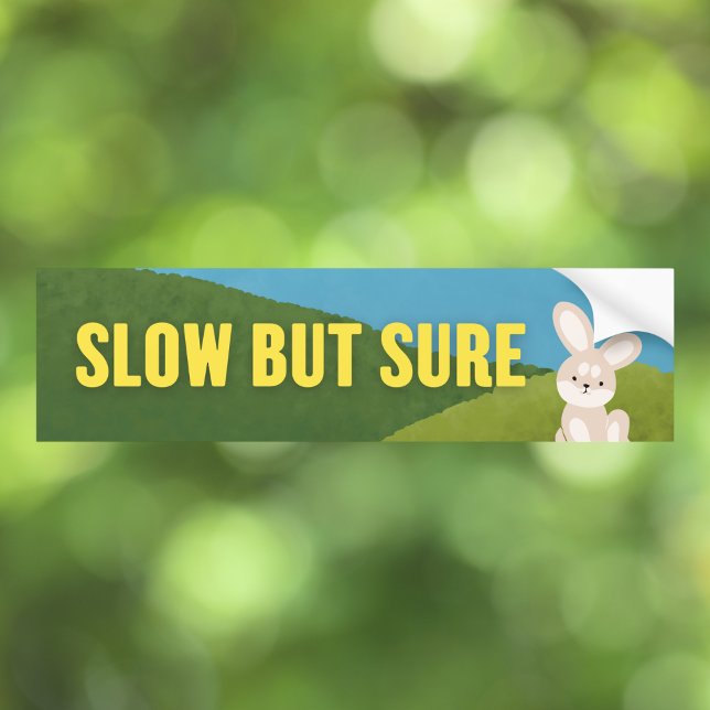 Autocollant De Voiture Motivation Du Lapin Lent Mais Sûr (Créateur téléchargé)