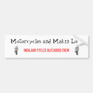 Autocollant De Voiture Motos et amour de Makin