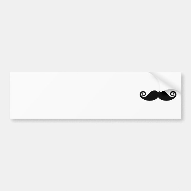 Autocollant De Voiture Moustache bouclée de guidon (Devant)