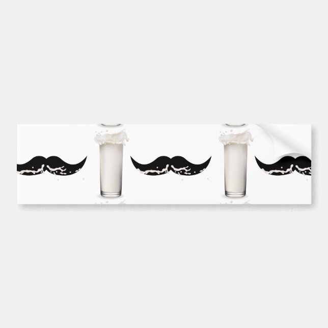 Autocollant De Voiture Moustache de lait (Devant)