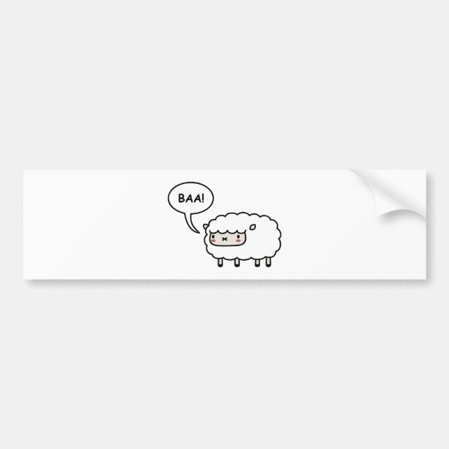 Autocollant De Voiture Moutons ! (Devant)