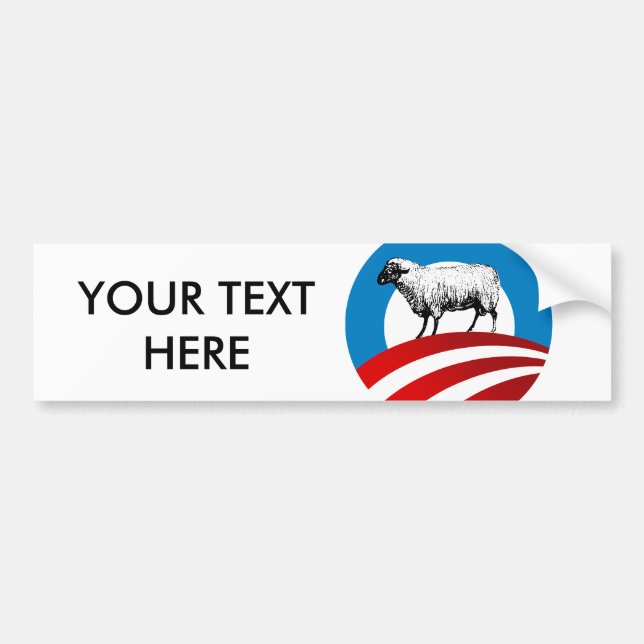 AUTOCOLLANT DE VOITURE MOUTONS D'OBAMA (Devant)