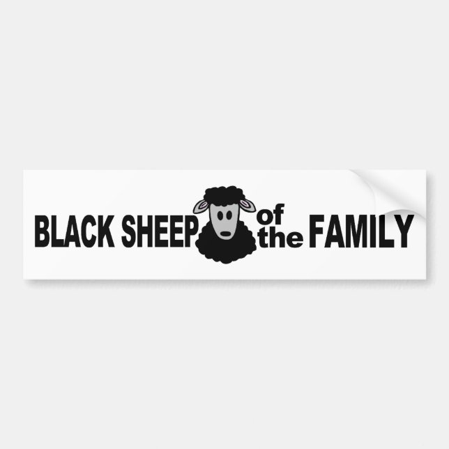 Autocollant De Voiture "Moutons noirs bumpersticker de famille" (Devant)