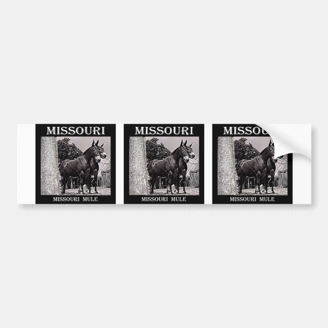 Autocollant De Voiture Mule du Missouri (Devant)