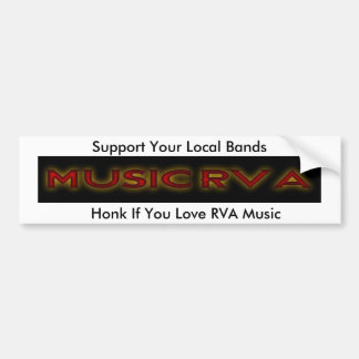Autocollant De Voiture MusicRVA, Honk If You Love RVA Music, Support Y...