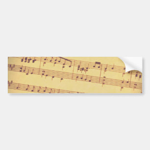 Autocollant De Voiture Musique Antique Sheet