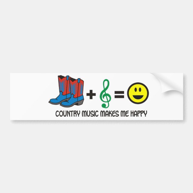 Autocollant De Voiture Musique country (Devant)