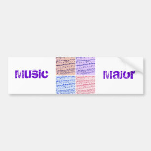 Autocollant De Voiture Musique majeure/étudiante/enseignant