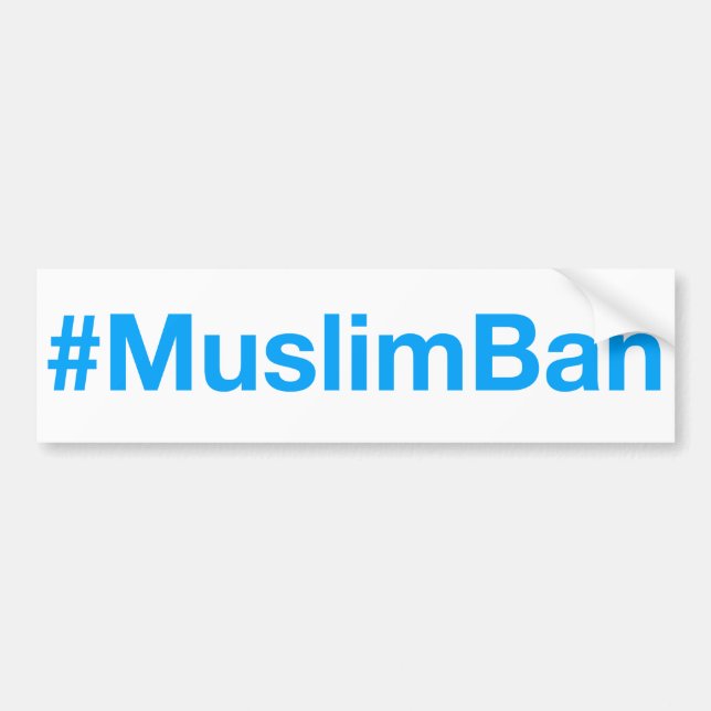 Autocollant De Voiture #MuslimBan (Devant)