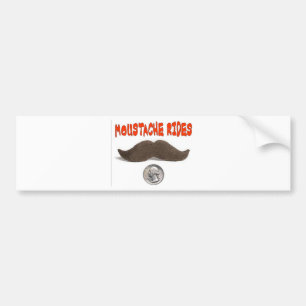 AUTOCOLLANT DE VOITURE MUSTACHE 25 CENTS