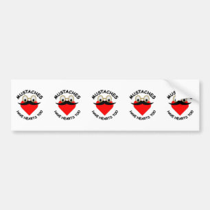 Autocollant De Voiture Mustaches Have Hearts Too