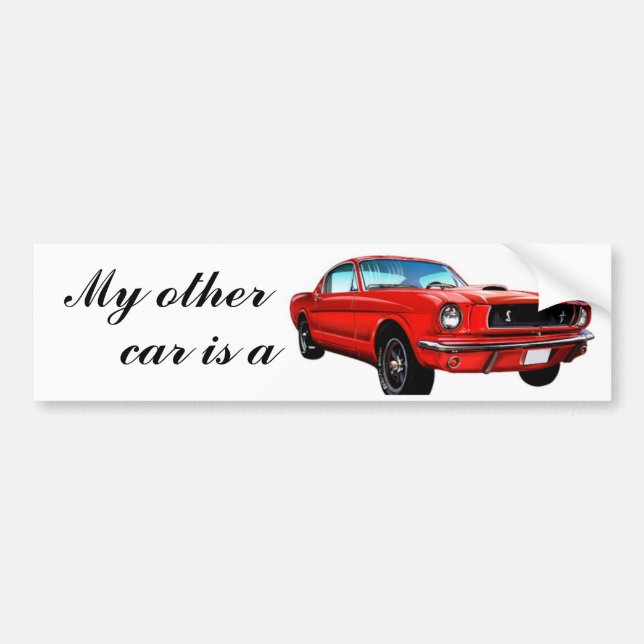 Autocollant De Voiture Mustang rouge (Devant)