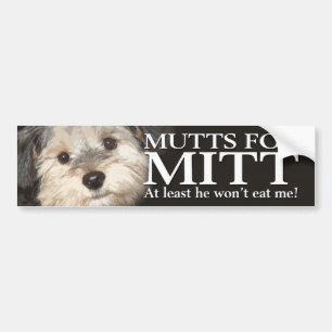 Autocollant De Voiture Mutts for Mitt - Au moins il ne me mangera pas
