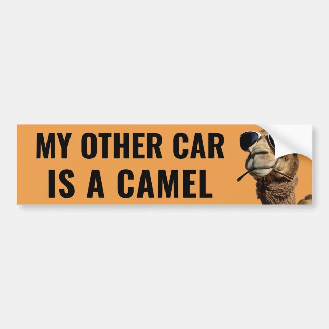 Autocollant De Voiture My Other Car is a Camel Funny Arab (Devant)