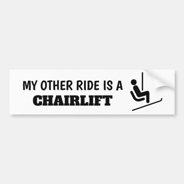 Autocollant De Voiture My Other Ride est un Sticker de chaise-ascenseur (Devant)
