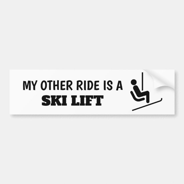 Autocollant De Voiture My Other Ride est un Sticker pour remontées mécani (Devant)