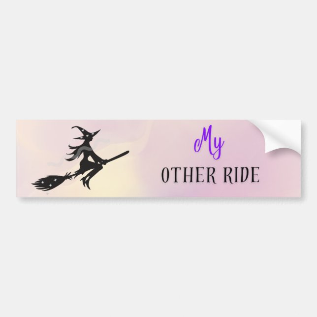 Autocollant De Voiture My Other Ride - The Bewitt Broom Bumpersticker (Devant)