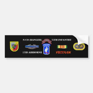 AUTOCOLLANT DE VOITURE N COMPAGNIE RANGER 173E VIETNAM BUMBER STICKER