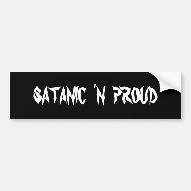 AUTOCOLLANT DE VOITURE 'N SATANIQUE FIER (Devant)
