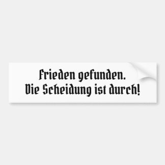 Autocollant De Voiture Nach der Scheidung