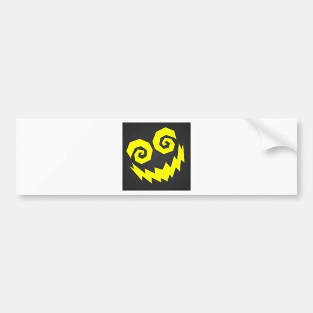 Autocollant De Voiture NALGames aliéné dans le noir de visage + Jaune (Devant)