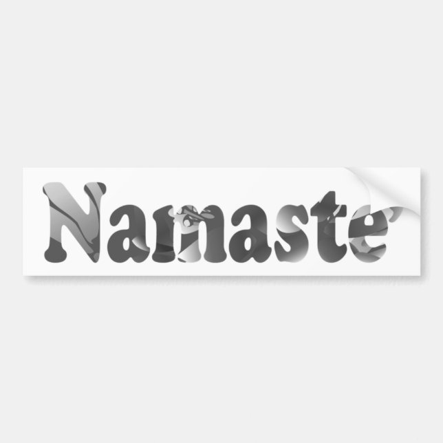 Autocollant De Voiture Namaste dans la gamme de gris (Devant)