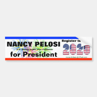 Autocollant De Voiture NANCY PELOSI POUR LE PRÉSIDENT en 2020 -