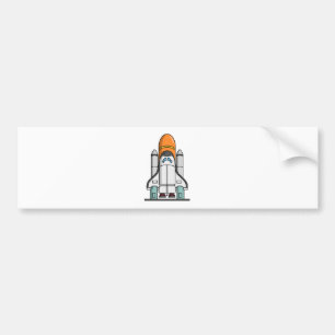 Autocollant De Voiture Navette spatiale de bande dessinée