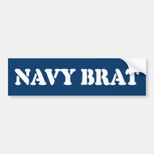 AUTOCOLLANT DE VOITURE NAVY BRAT