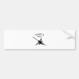 Autocollant De Voiture Nazca Pérou Colibri Avec Texte Courbé