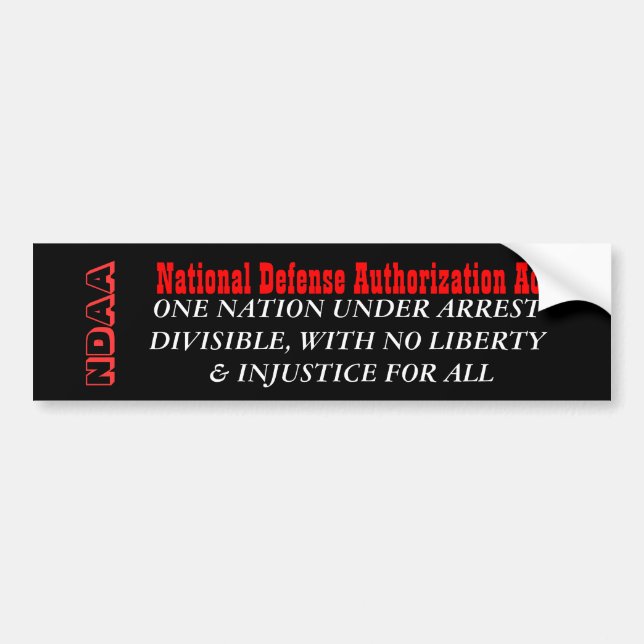AUTOCOLLANT DE VOITURE NDAA (Devant)