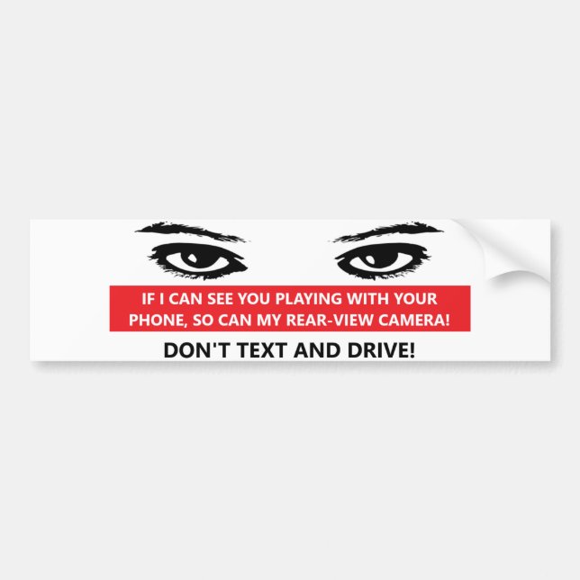 AUTOCOLLANT DE VOITURE NE FONT PAS L'ADHÉSIF POUR PARE-CHOCS DES TEXTES (Devant)