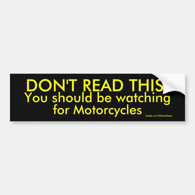 AUTOCOLLANT DE VOITURE NE LISEZ PAS CECI ! (Devant)