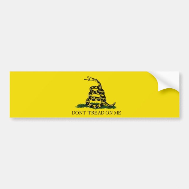 Autocollant De Voiture Ne marchez pas sur moi le drapeau de Bumpersticker (Devant)