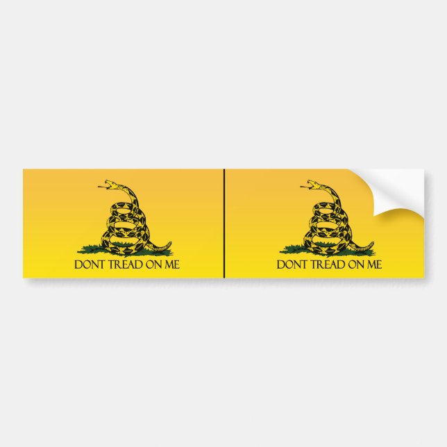 Autocollant De Voiture Ne me touchez pas, Drapeau Jaune Gadsden Ensign (Devant)