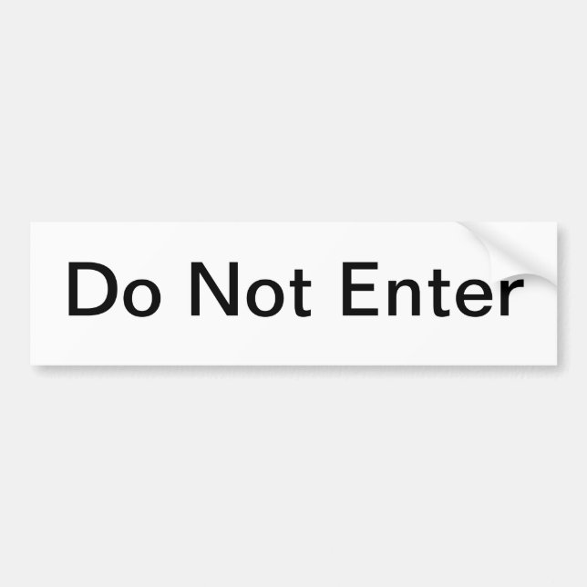 Autocollant De Voiture Ne pas entrer de signe de porte/ (Devant)