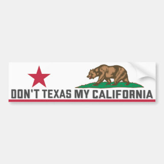 Autocollant De Voiture Ne pas envoyer de texas ma Californie