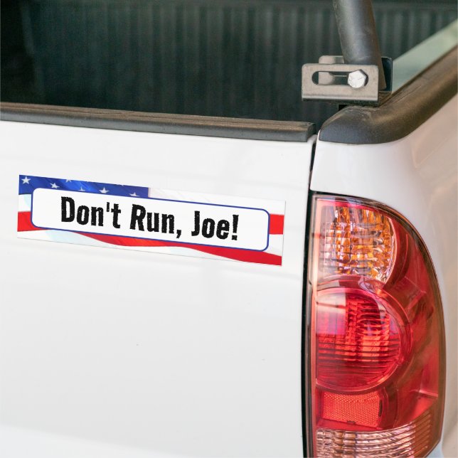 Autocollant De Voiture Ne pas s'exécuter, Joe Citer sur le drapeau (Sur camion)
