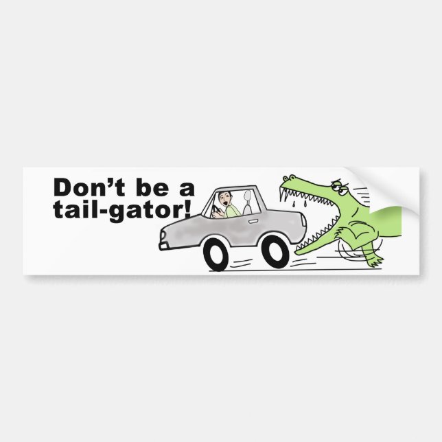 Autocollant De Voiture Ne soyez pas un queue-alligator ! (Devant)