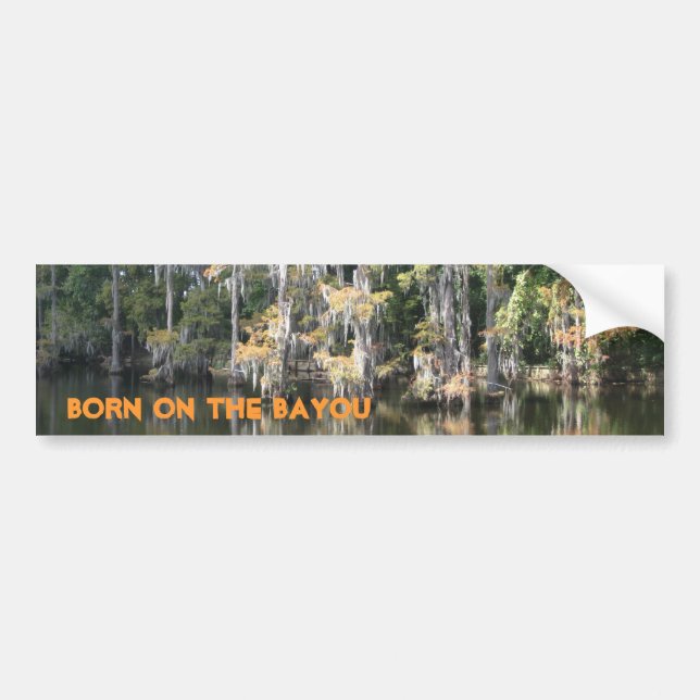 Autocollant De Voiture Né sur le bumper bayou Sticker (Devant)
