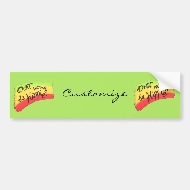 Autocollant De Voiture Ne vous inquiétez pas d'être Hippie Thunder_Cove (Devant)