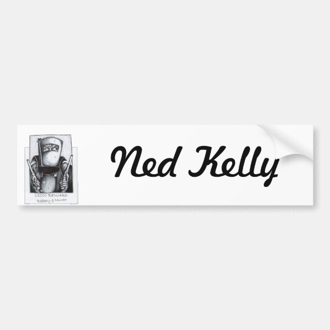 Autocollant De Voiture Ned Kelly (affiche Recherchée) (Devant)