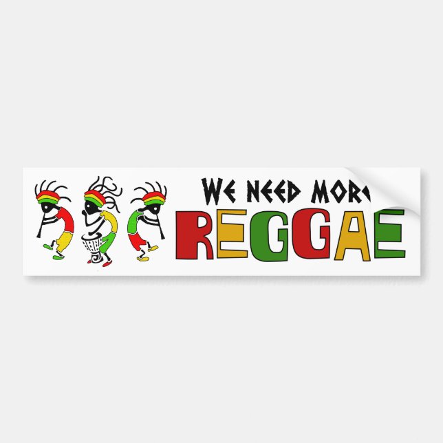 Autocollant De Voiture Need more reggae (Devant)