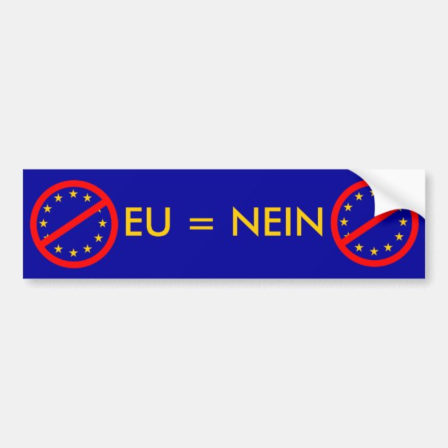 Autocollant De Voiture NEIN à l'UE (Devant)
