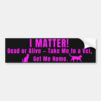 Autocollant De Voiture Neon Pink "I Matter" Bumper Sticker
